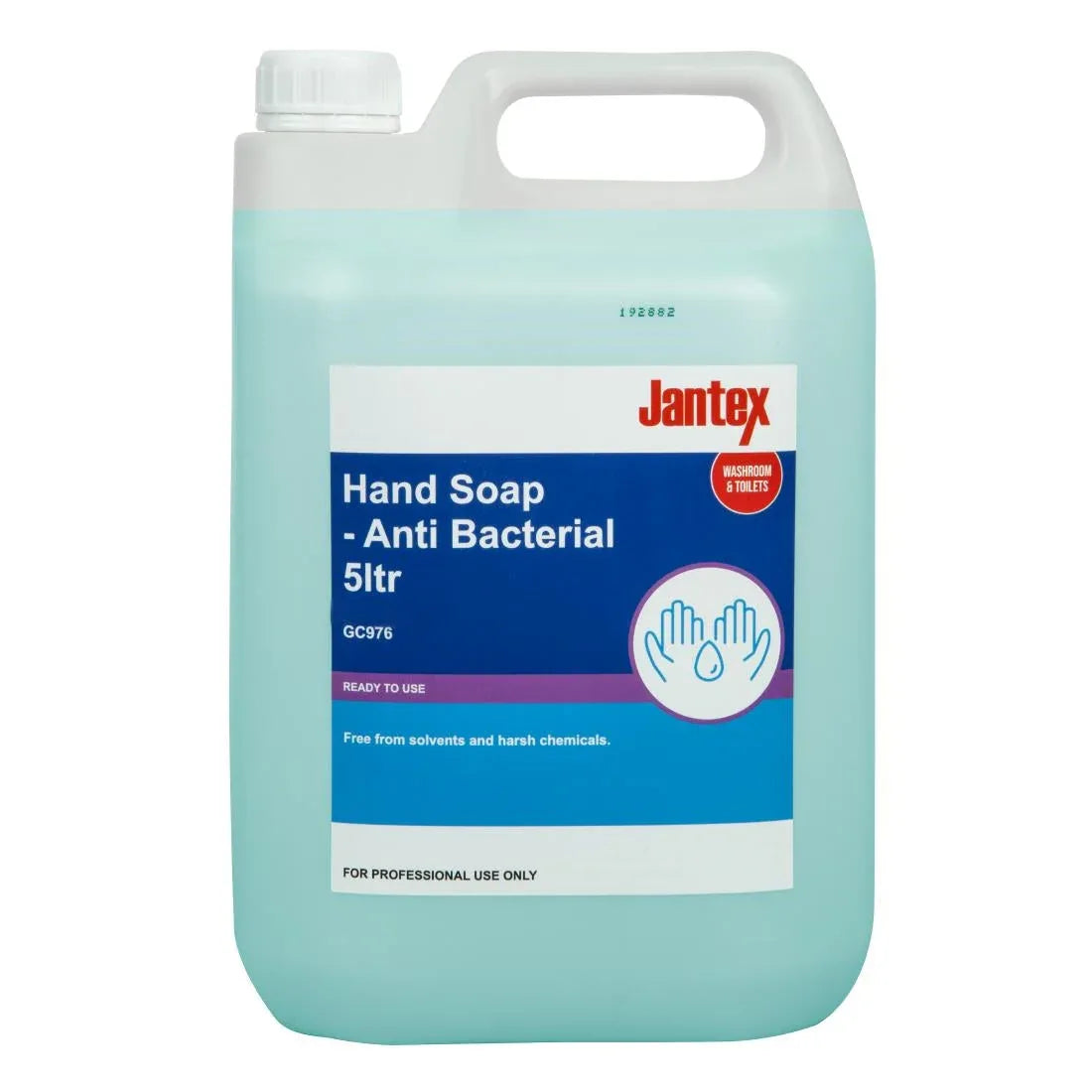 GC976 Jantex Unperfumed Antibacterial Liquid Hand Soap 5Ltr - JD Catering Equipment Solutions Ltd