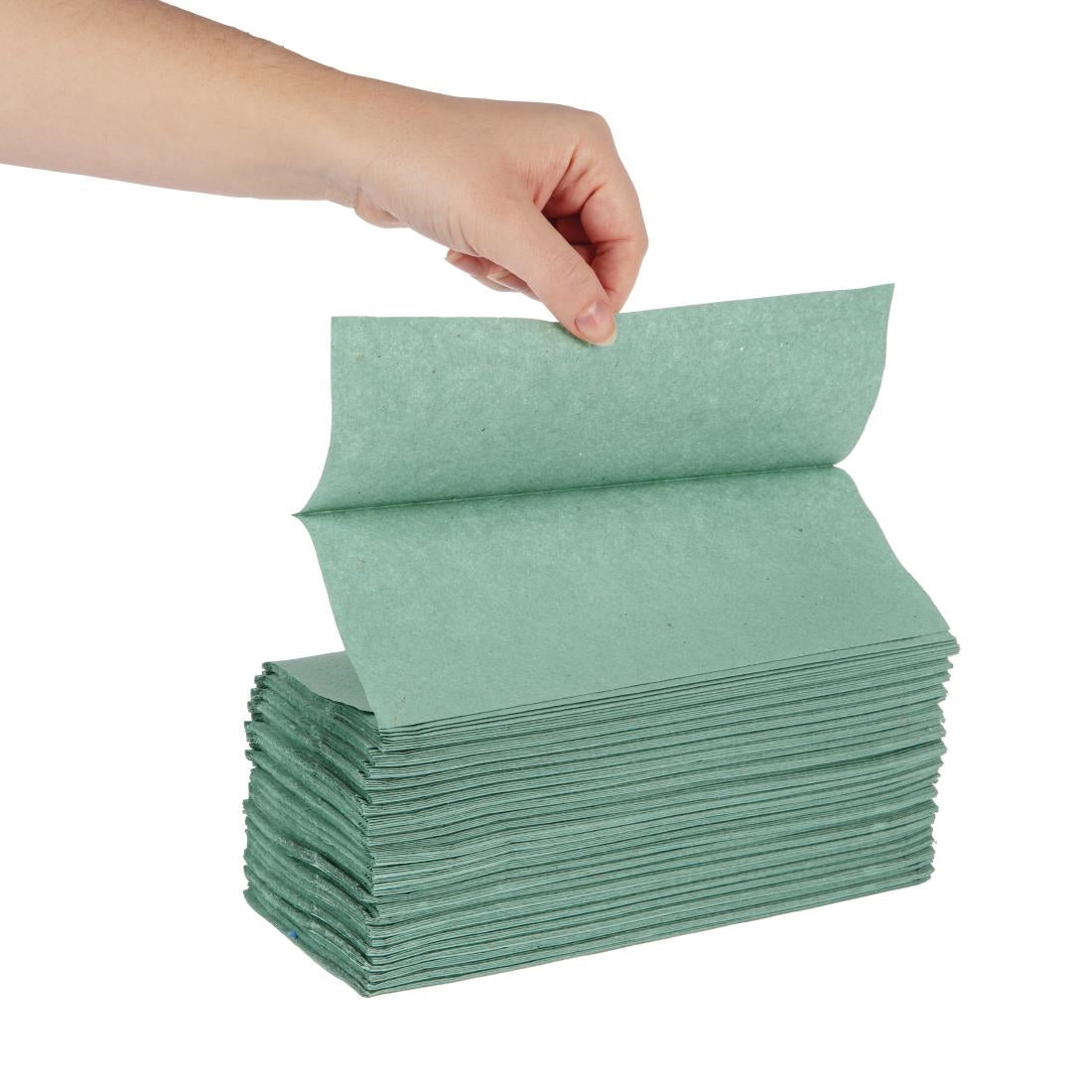 Jantex Z Fold Paper Hand Towels Green 1-Ply 250 Sheets (Pack of 12) JD Catering Equipment Solutions Ltd