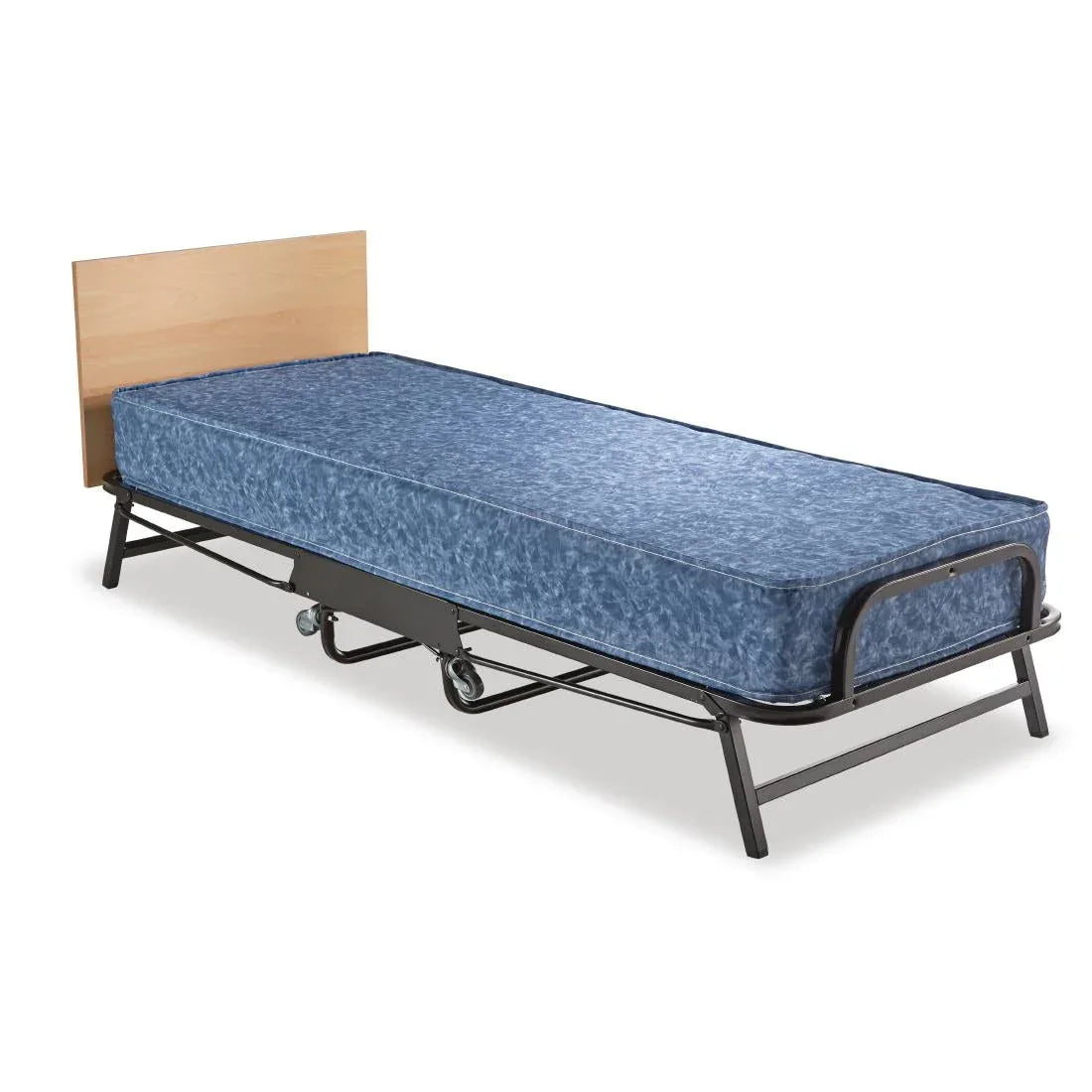 GR375 Jay-Be Contract Folding Bed with Water Resistant Mattress Single in Black Colour - JD Catering Equipment Solutions Ltd