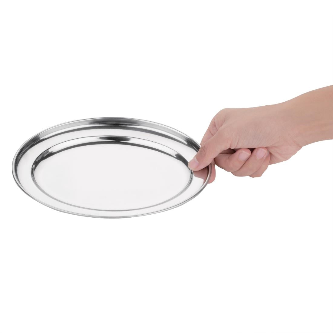 K361 Olympia Stainless Steel Oval Serving Tray 220mm JD Catering Equipment Solutions Ltd