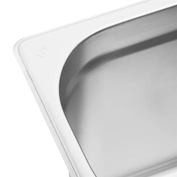 K823 Vogue Stainless Steel 1/4 Gastronorm Pan 200mm - JD Catering Equipment Solutions Ltd