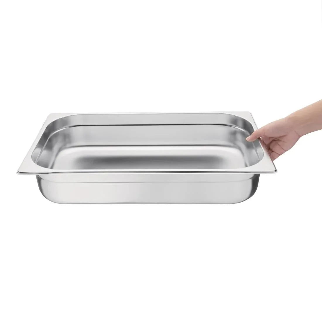 K923 Vogue Stainless Steel 1/1 Gastronorm Pan 100mm - JD Catering Equipment Solutions Ltd
