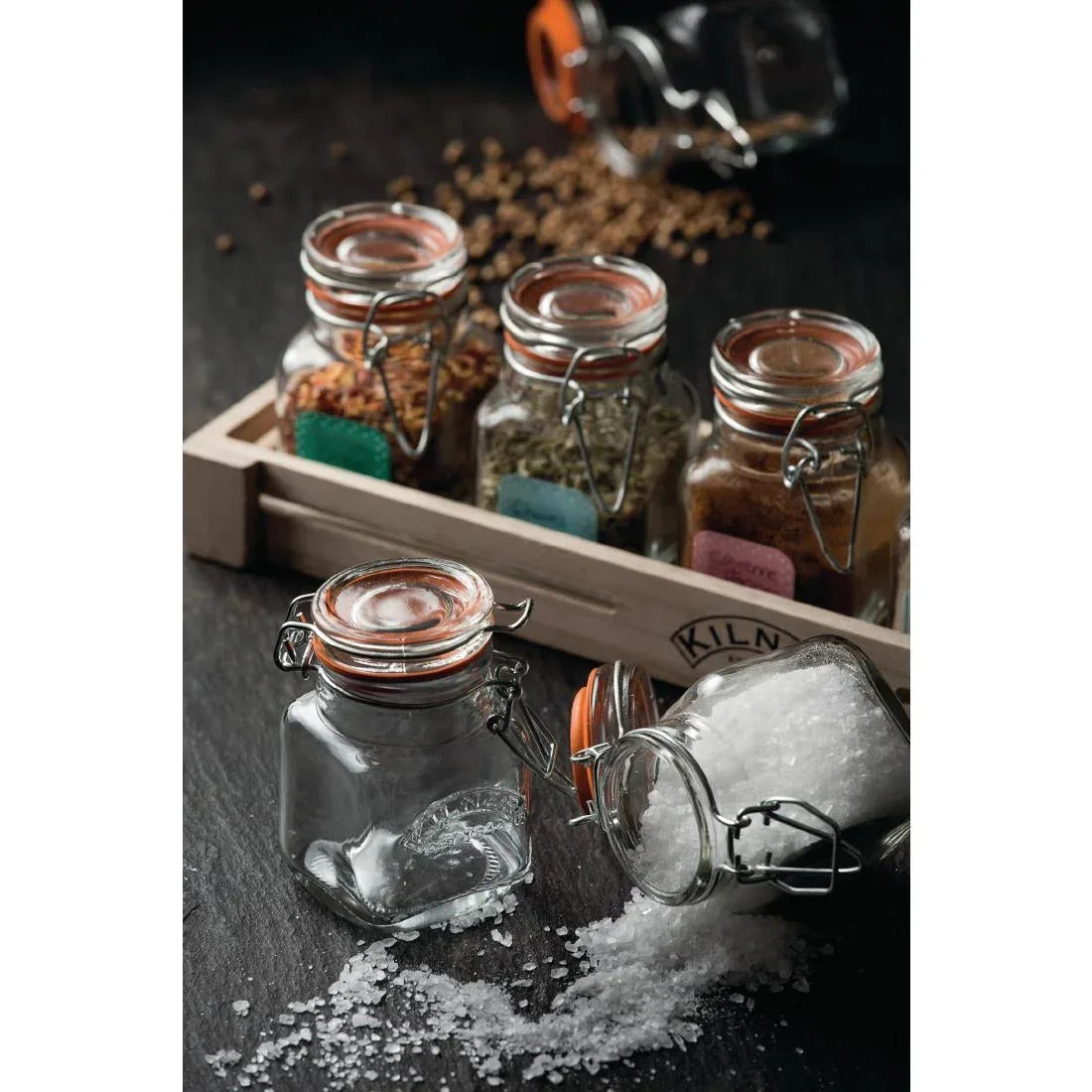 GL882 Kilner Square Clip Top Spice Jar 70ml - JD Catering Equipment Solutions Ltd