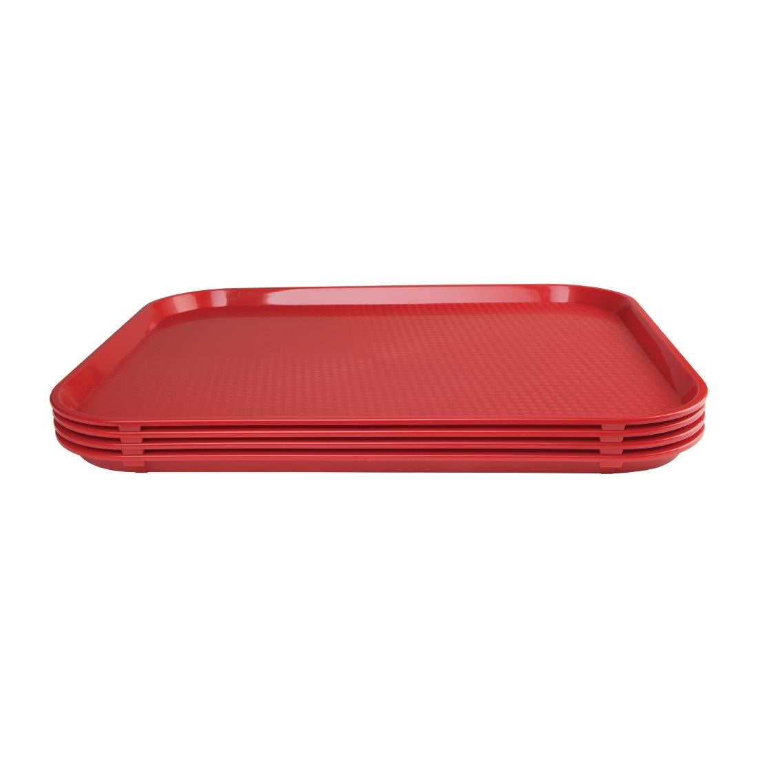 Kristallon Large Polypropylene Fast Food Tray Red 450mm JD Catering Equipment Solutions Ltd