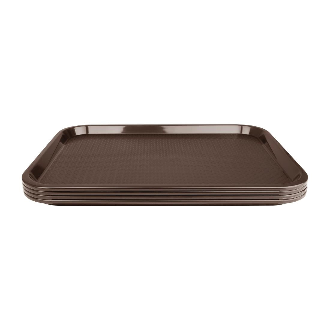 Kristallon Medium Polypropylene Fast Food Tray Brown 415mm JD Catering Equipment Solutions Ltd