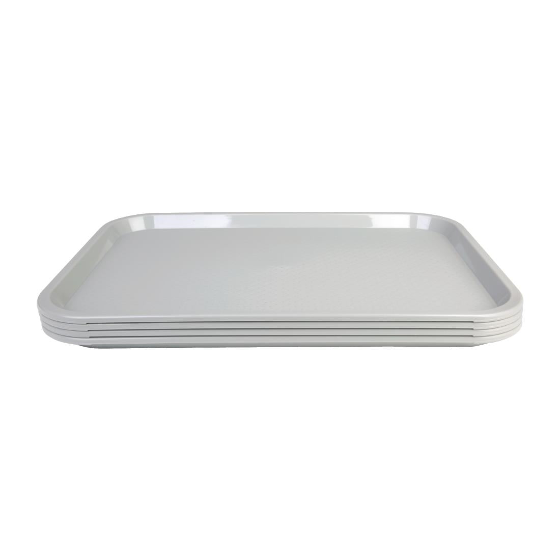 Kristallon Medium Polypropylene Fast Food Tray Grey 415mm JD Catering Equipment Solutions Ltd