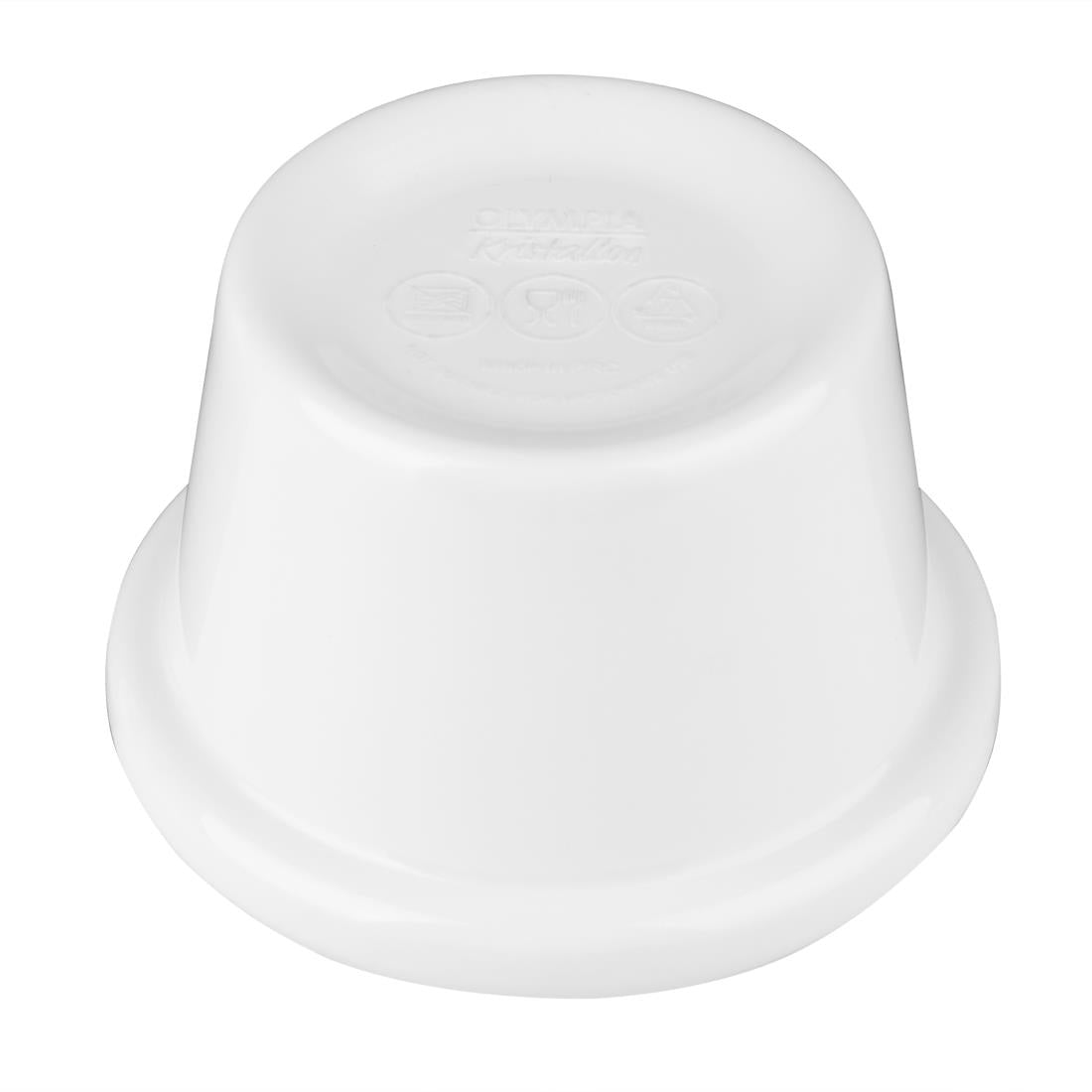 Kristallon Melamine Plain Ramekins White 63mm (Pack of 12) JD Catering Equipment Solutions Ltd