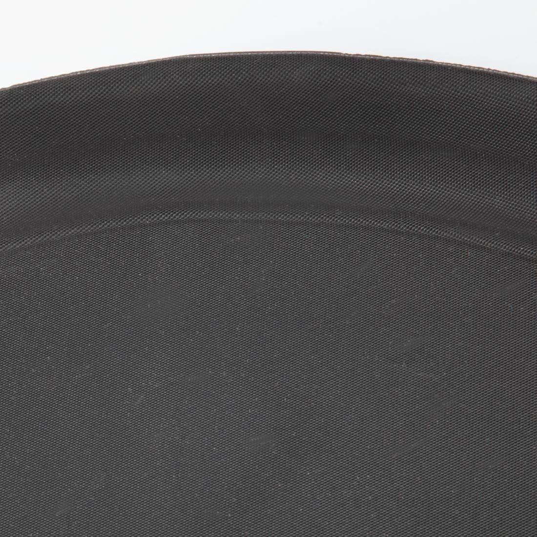 Kristallon Polypropylene Oval Non-Slip Tray Black 685mm JD Catering Equipment Solutions Ltd