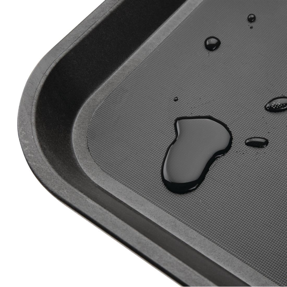GM238 Kristallon Polypropylene Rectangular Non-Slip Tray Black 405mm - JD Catering Equipment Solutions Ltd