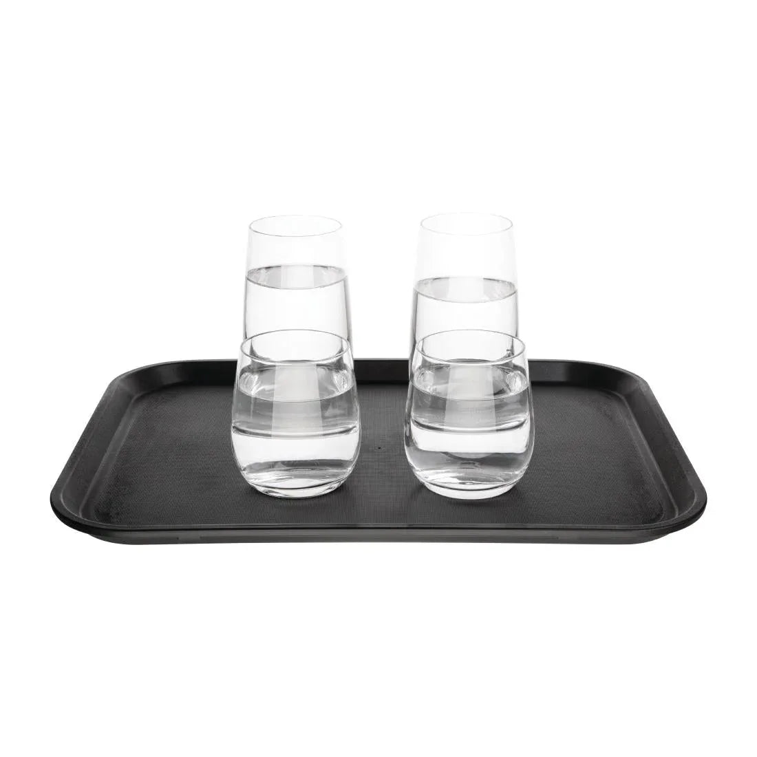 GM238 Kristallon Polypropylene Rectangular Non-Slip Tray Black 405mm - JD Catering Equipment Solutions Ltd