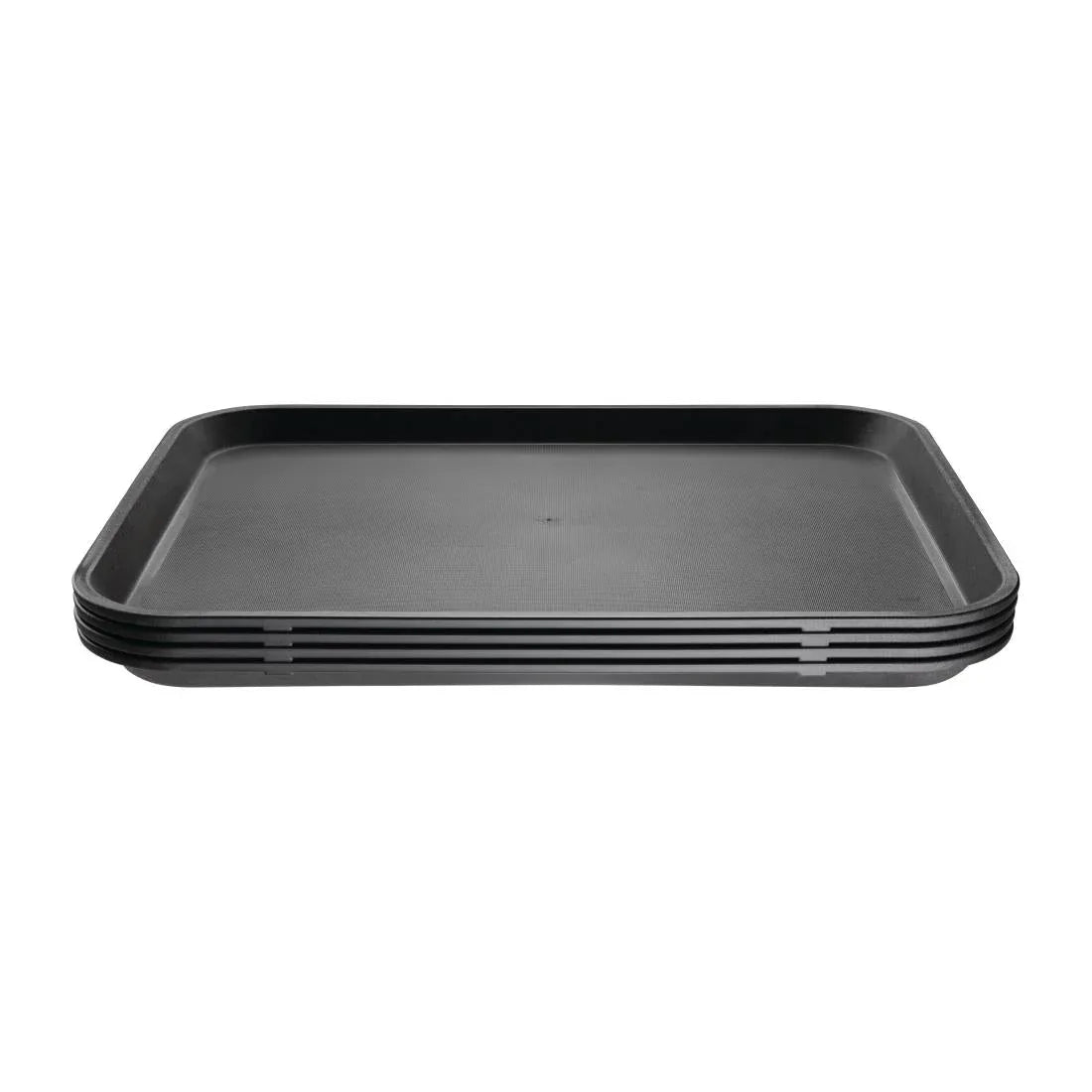 GM238 Kristallon Polypropylene Rectangular Non-Slip Tray Black 405mm - JD Catering Equipment Solutions Ltd