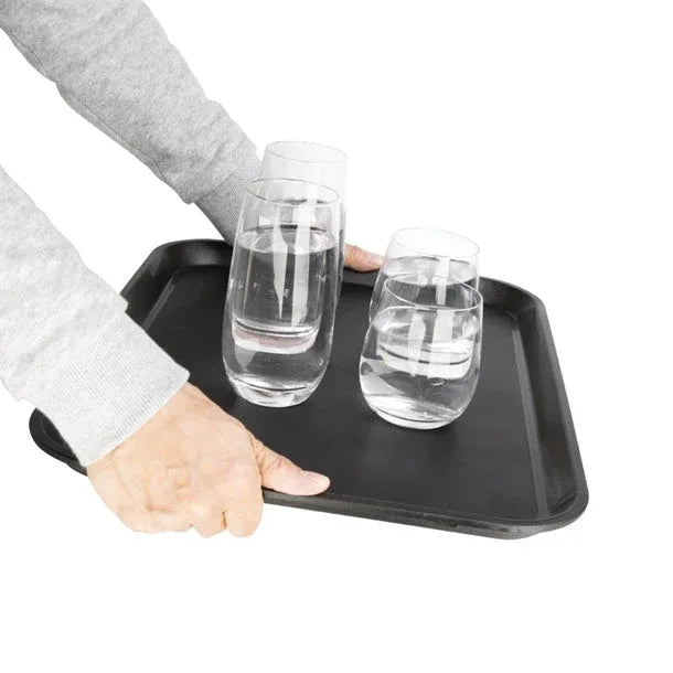 GM239 Kristallon Polypropylene Rectangular Non-Slip Tray Black 458mm - JD Catering Equipment Solutions Ltd