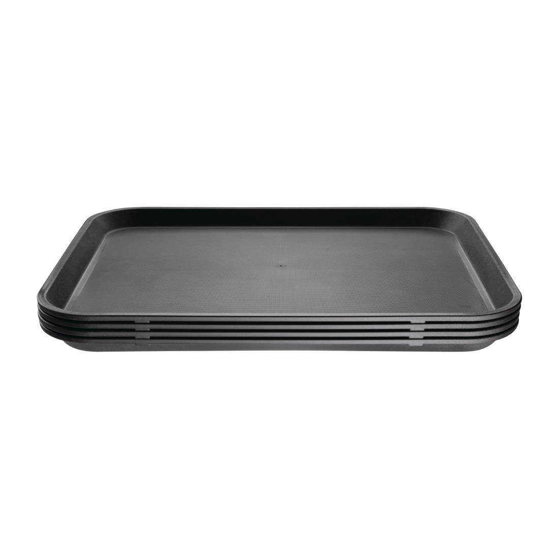Kristallon Polypropylene Rectangular Non-Slip Tray Black 458mm JD Catering Equipment Solutions Ltd