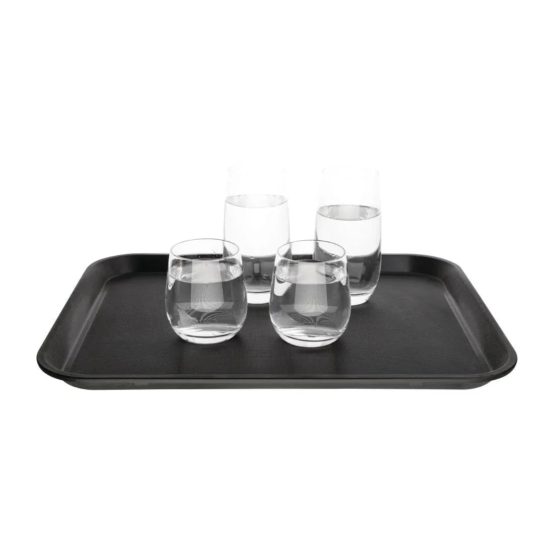 GM239 Kristallon Polypropylene Rectangular Non-Slip Tray Black 458mm - JD Catering Equipment Solutions Ltd