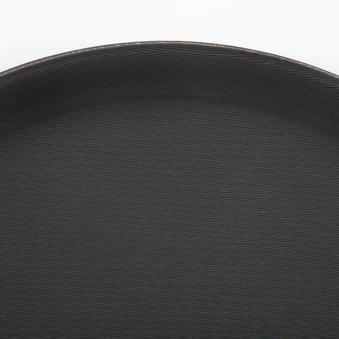 C557 Kristallon Polypropylene Round Non-Slip Tray Black 356mm - JD Catering Equipment Solutions Ltd