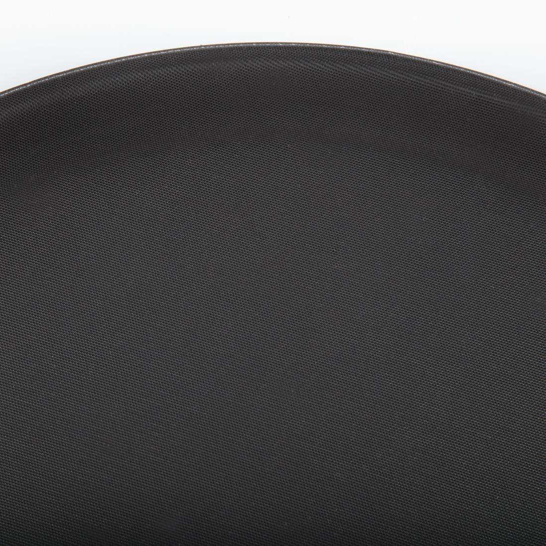 C558 Kristallon Polypropylene Round Non-Slip Tray Black 406mm - JD Catering Equipment Solutions Ltd