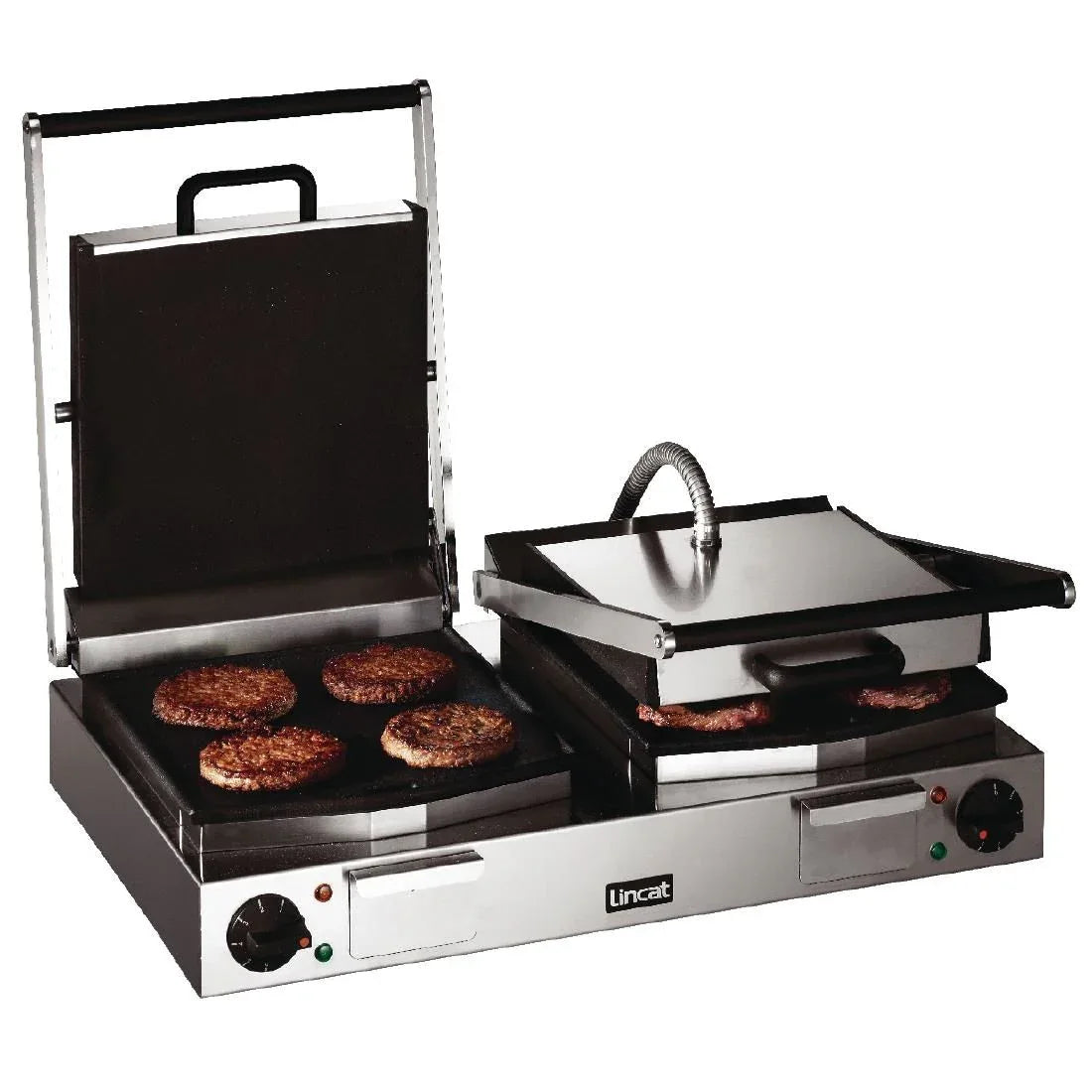 LCG2 - Lincat Lynx 400 Electric Counter-top Twin Contact Grill - Smooth Upper & Lower Plates - W 623 mm - 4.5 kW CD424 - JD Catering Equipment Solutions Ltd