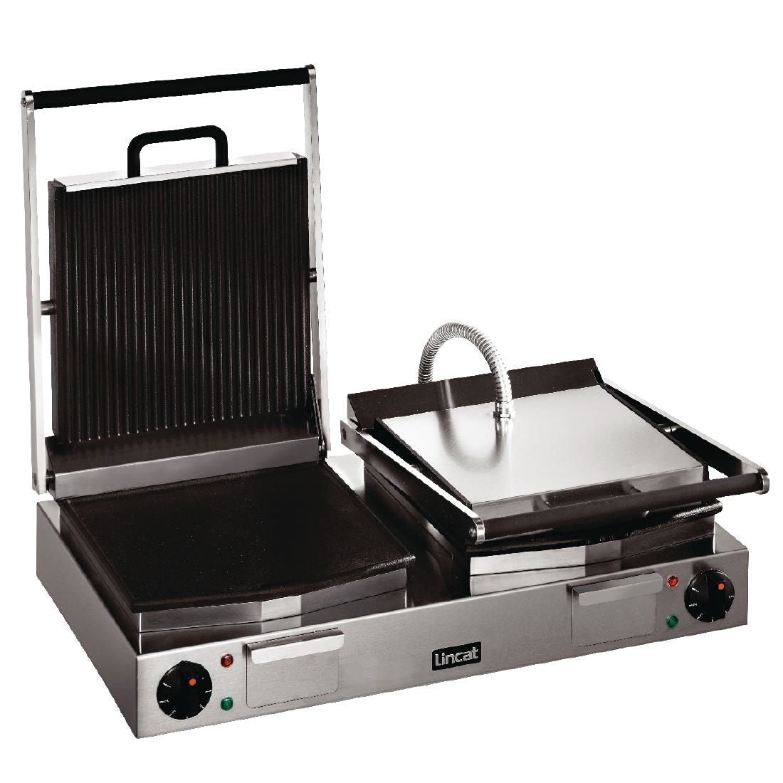 LPG2 - Lincat Lynx 400 Electric Counter-top Twin Panini Grill - Ribbed Upper & Lower Plates - W 623 mm - 4.5 kW CD425 JD Catering Equipment Solutions Ltd