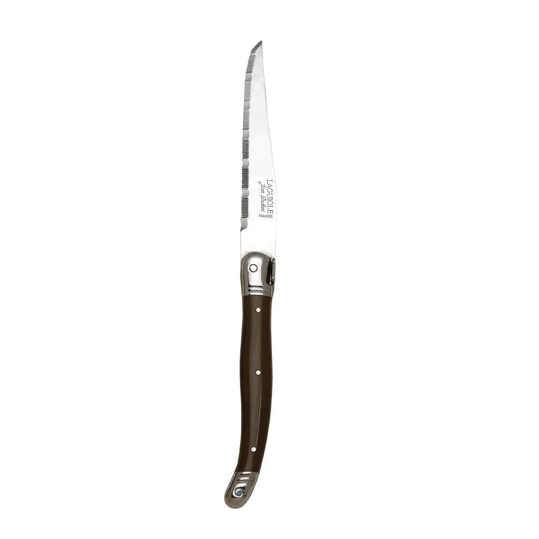 VV955 Laguiole Serrated Steak Knives Pepper Handle (Pack of 6) - JD Catering Equipment Solutions Ltd