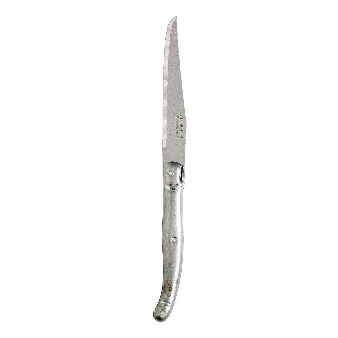 VV1144 Laguiole Serrated Steak Knives Vintage Stainless Steel Handle (Pack of 6) - JD Catering Equipment Solutions Ltd