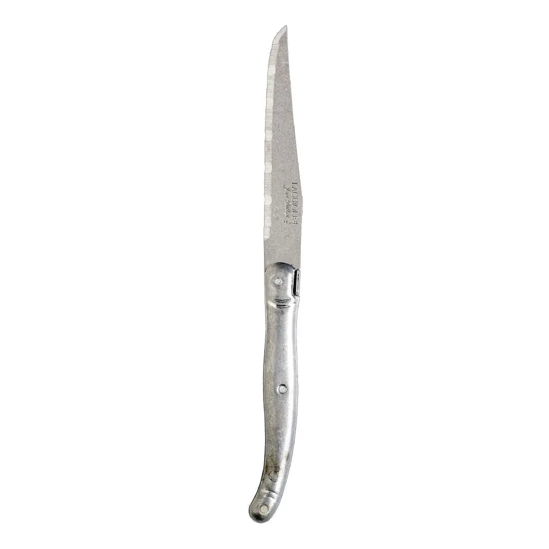 VV1144 Laguiole Serrated Steak Knives Vintage Stainless Steel Handle (Pack of 6) - JD Catering Equipment Solutions Ltd