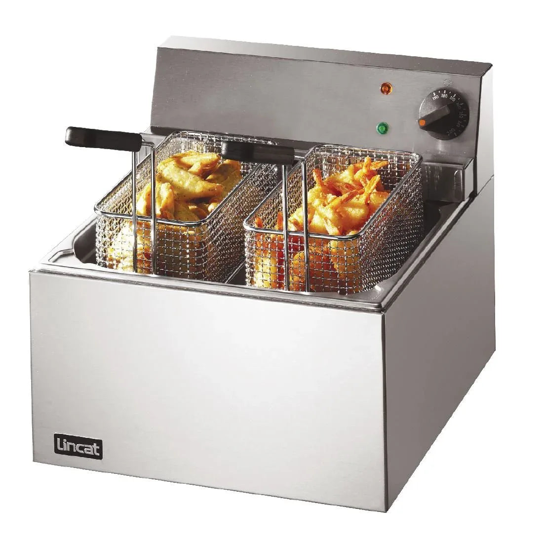 Lincat Lynx 400 Single Tank Twin Basket Countertop Electric Fish Fryer LFF CD420 - JD Catering Equipment Solutions Ltd