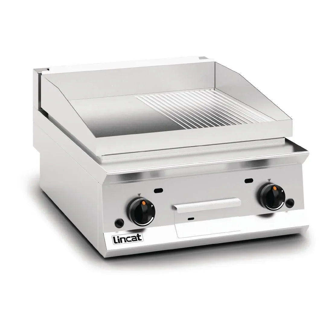Lincat Opus 800 Half Ribbed Natural Gas/LPG Griddle OG8201 DM546 - JD Catering Equipment Solutions Ltd
