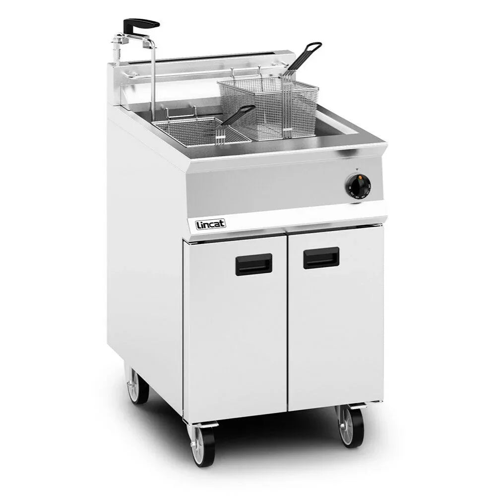 Lincat Opus 800 Natural/LPG Free-standing Single Tank Fryer with Pumped Filtration OG8107/OP - JD Catering Equipment Solutions Ltd