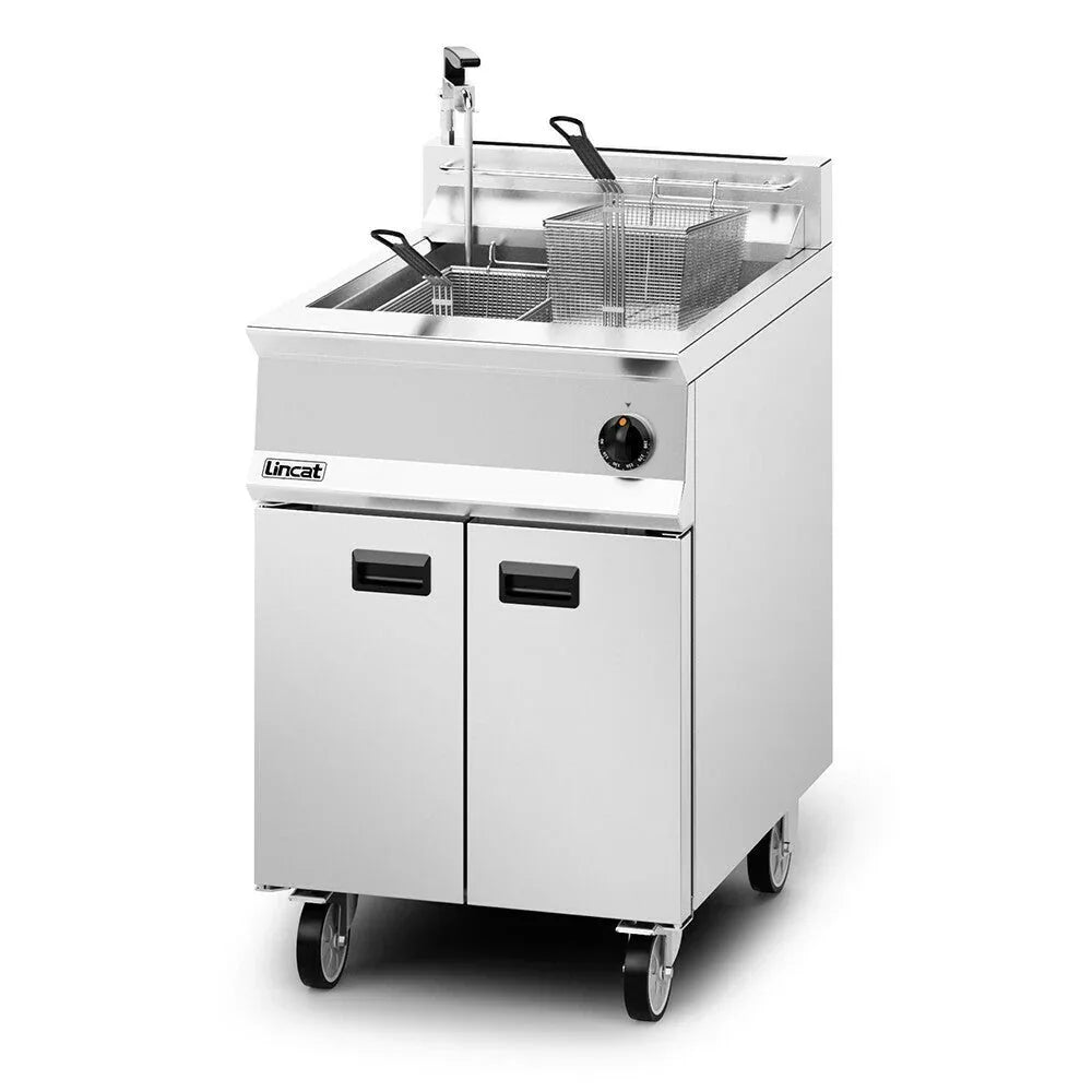Lincat Opus 800 Natural/LPG Free-standing Single Tank Fryer with Pumped Filtration OG8107/OP - JD Catering Equipment Solutions Ltd