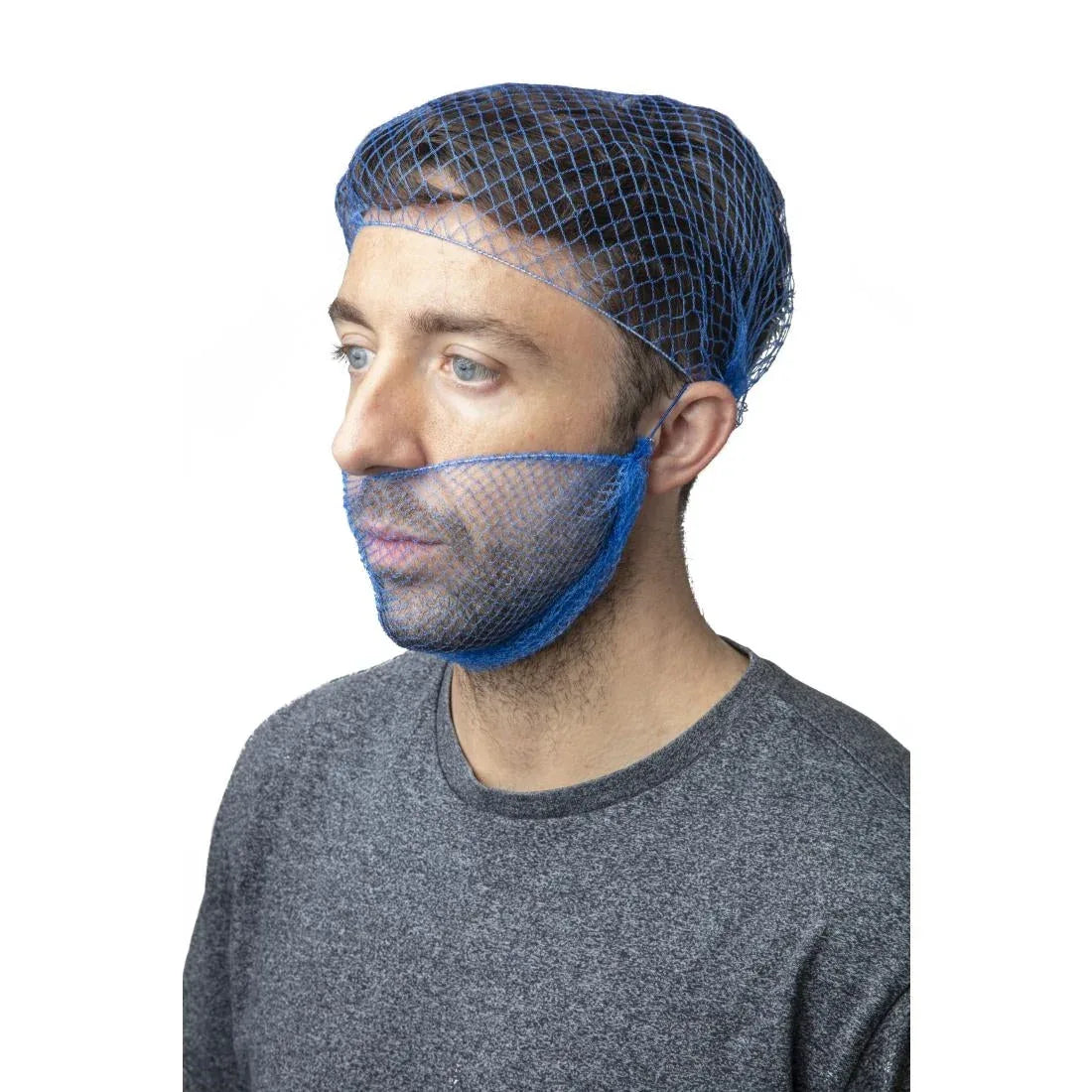 B470 Lion Haircare Beard Snood Light Blue (Pack of 50) - JD Catering Equipment Solutions Ltd