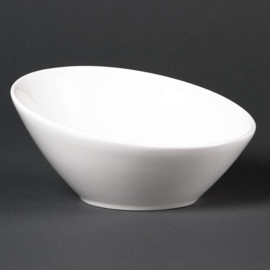 Lumina Fine China Oval Sloping Bowls 148mm (Pack of 6) JD Catering Equipment Solutions Ltd