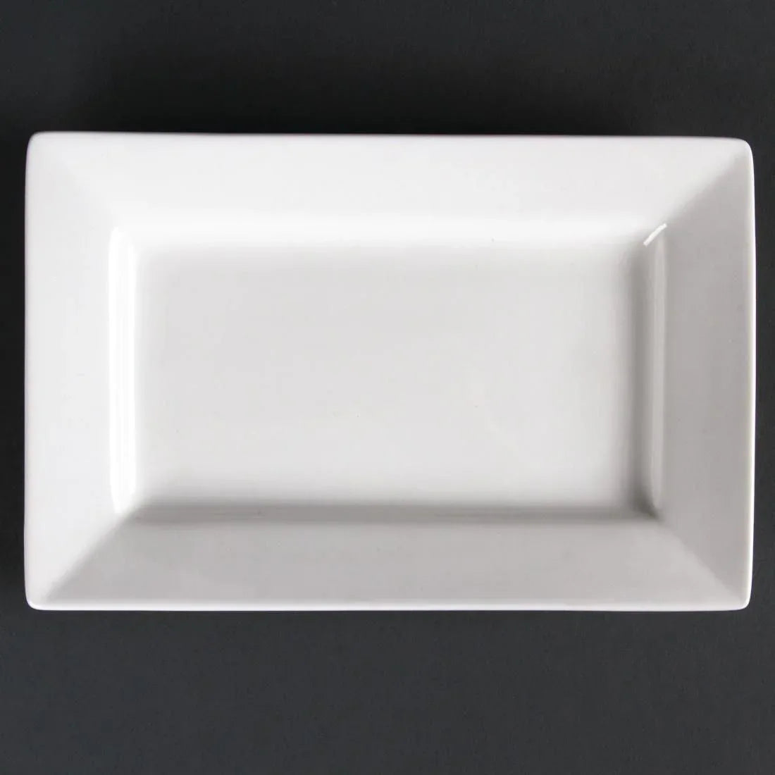 CD629 Lumina Wide Rim Rectangular Plates 200x 130mm (Pack of 6) - JD Catering Equipment Solutions Ltd