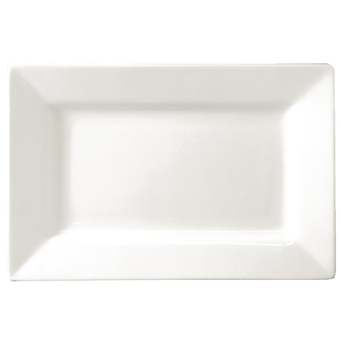 Lumina Wide Rim Rectangular Plates 257x 155mm (Pack of 4) JD Catering Equipment Solutions Ltd