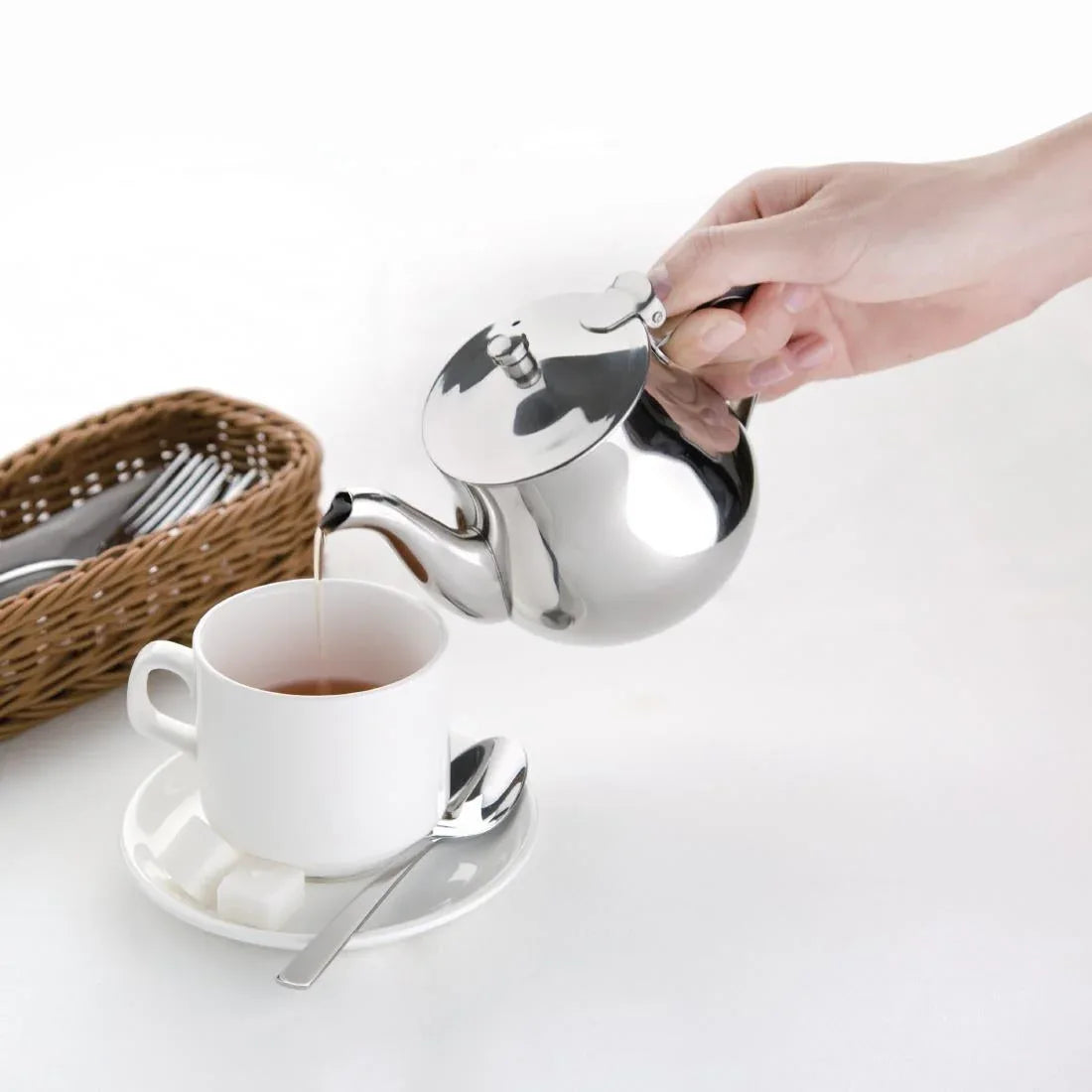 M980 Olympia Arabian Stainless Steel Teapot 500ml - JD Catering Equipment Solutions Ltd