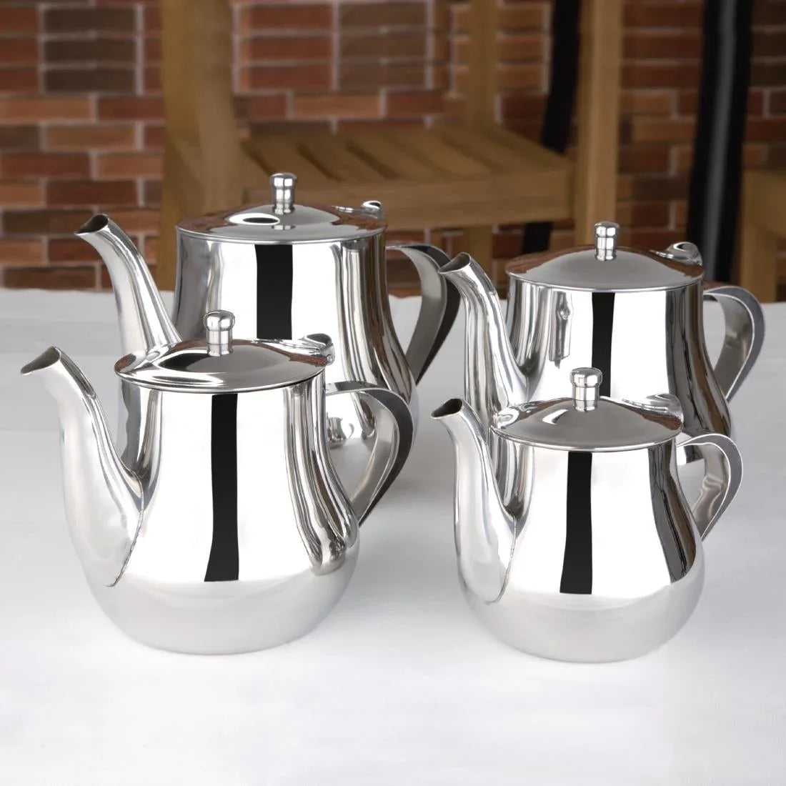 M981 Olympia Arabian Stainless Steel Teapot 700ml - JD Catering Equipment Solutions Ltd