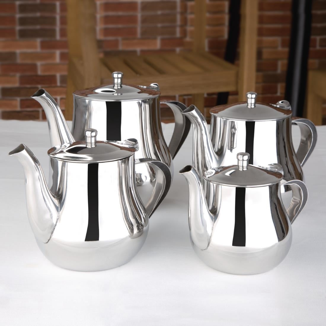 M982 Olympia Arabian Stainless Steel Teapot 1Ltr JD Catering Equipment Solutions Ltd