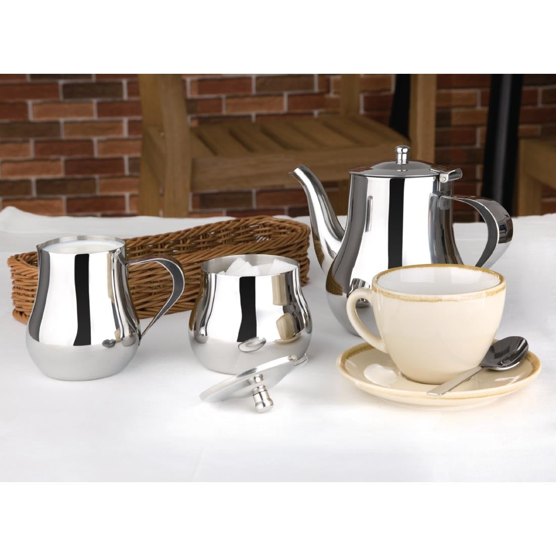 M984 Olympia Arabian Coffee Pot Stainless Steel 700ml JD Catering Equipment Solutions Ltd