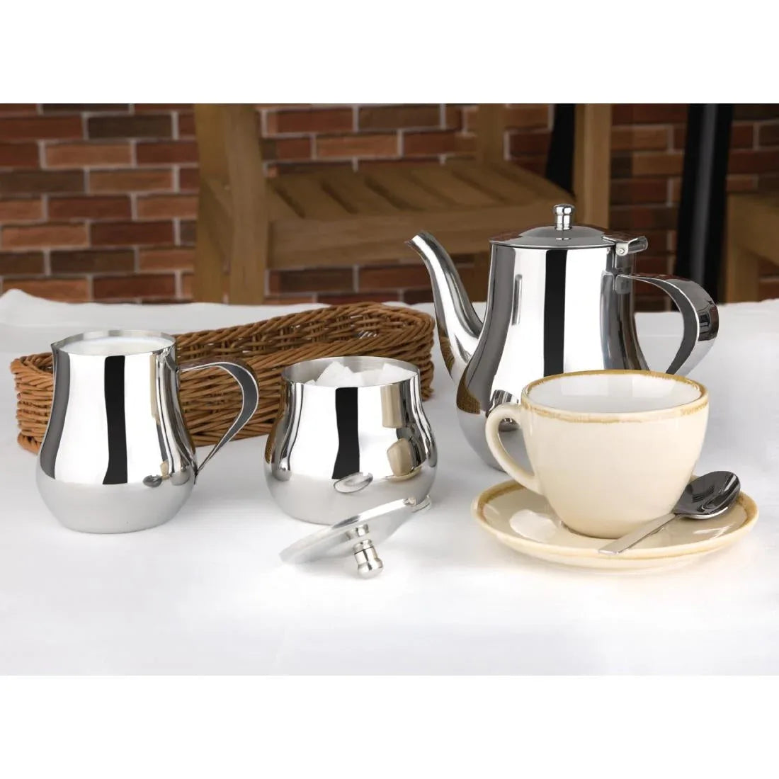 M984 Olympia Arabian Coffee Pot Stainless Steel 700ml - JD Catering Equipment Solutions Ltd