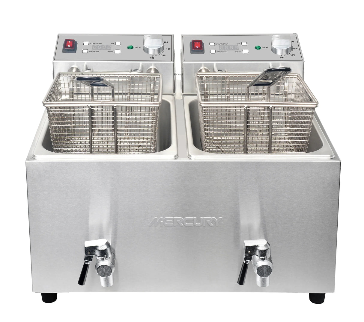 MEF-L8-DAT Mercury twin tank countertop electric fryer 2 x 8 Litre