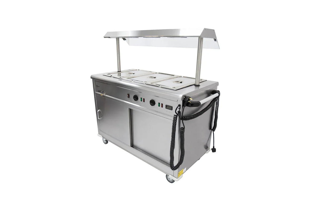 Parry Hot Mobile Servery - With Gantry MSB12G - JD Catering Equipment Solutions Ltd