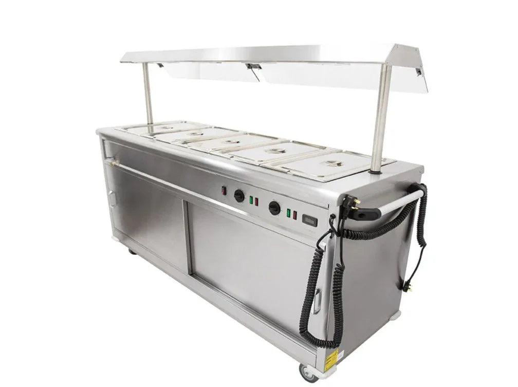 Parry Hot Mobile Servery - With Gantry MSB18G - JD Catering Equipment Solutions Ltd