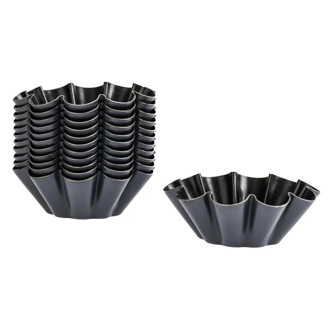 E238 Matfer Non-Stick Mini Brioche Mould 75mm (Pack of 12) - JD Catering Equipment Solutions Ltd