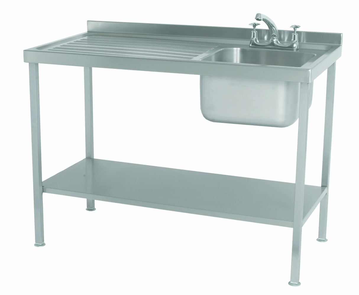 Parry Sink Unit Single Bowl LH Drainer SINK1270L - JD Catering Equipment Solutions Ltd