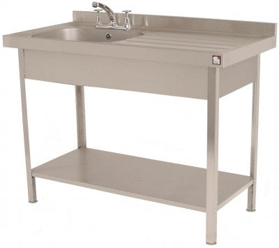 Parry Sink Unit Self Assembly Single Bowl RH Drainer SINK1270RFP