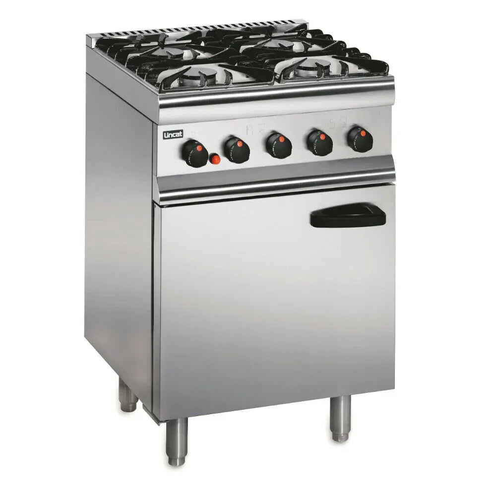 SLR6/P/N - Lincat Silverlink 600 Gas Free-standing Oven Range - Legs at Rear - 4 Burners - W 600mm F048