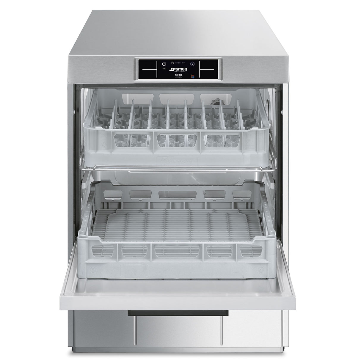 Smeg Professional Pura SPD522S 500mm Double basket Dishwasher with Softener 10 customizable programs 500x500 8.4kW 15A 3ph