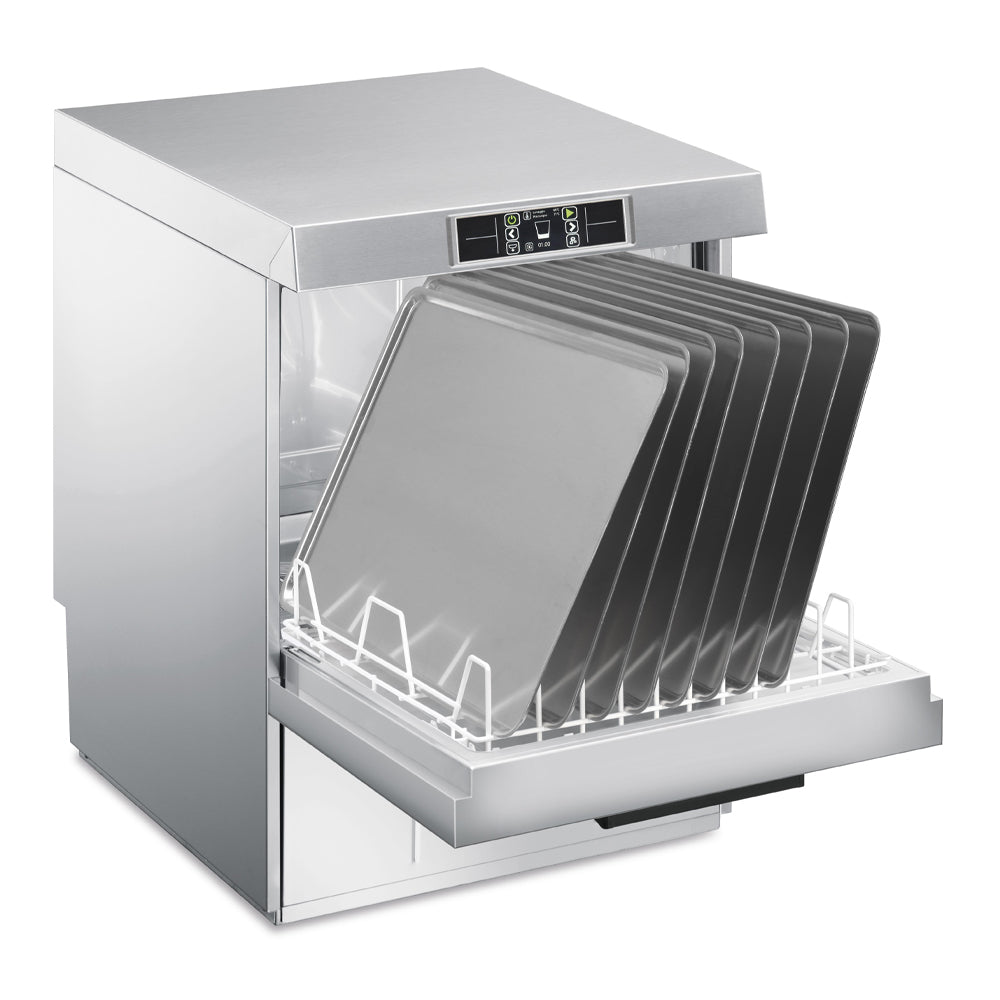Smeg Professional Pura SPD526 500mm Undercounter Traywasher 10 customizable programs 500x500 8.4kW 15A 3ph