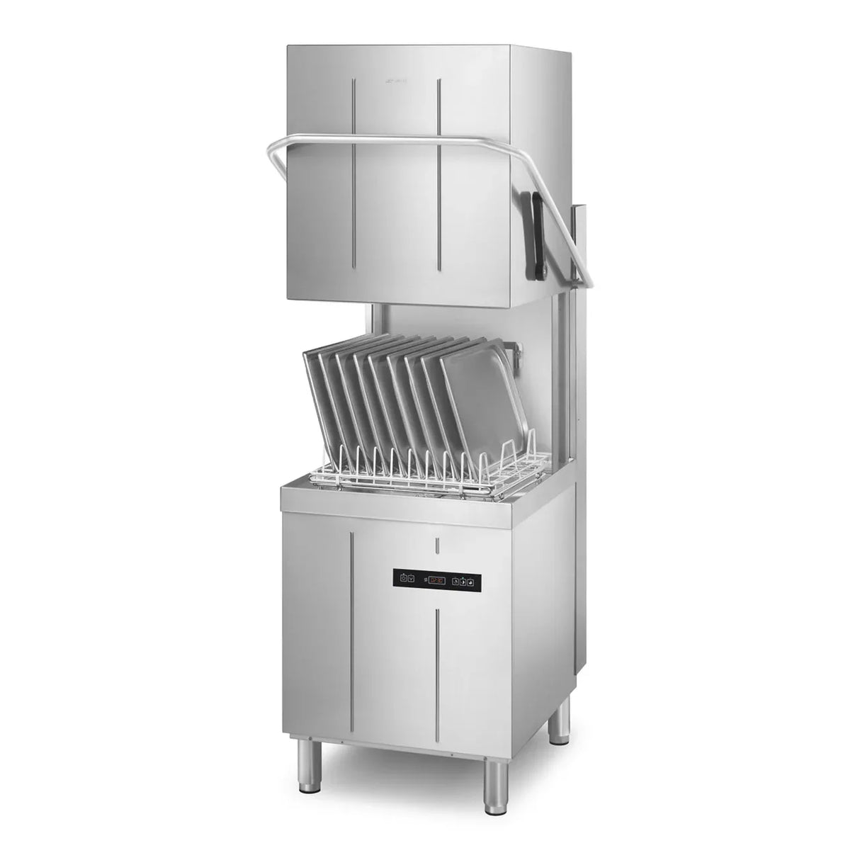 Smeg Ecoline range Hood Type Dishwasher with integral softener 500x500 SPH505SL - JD Catering Equipment Solutions Ltd