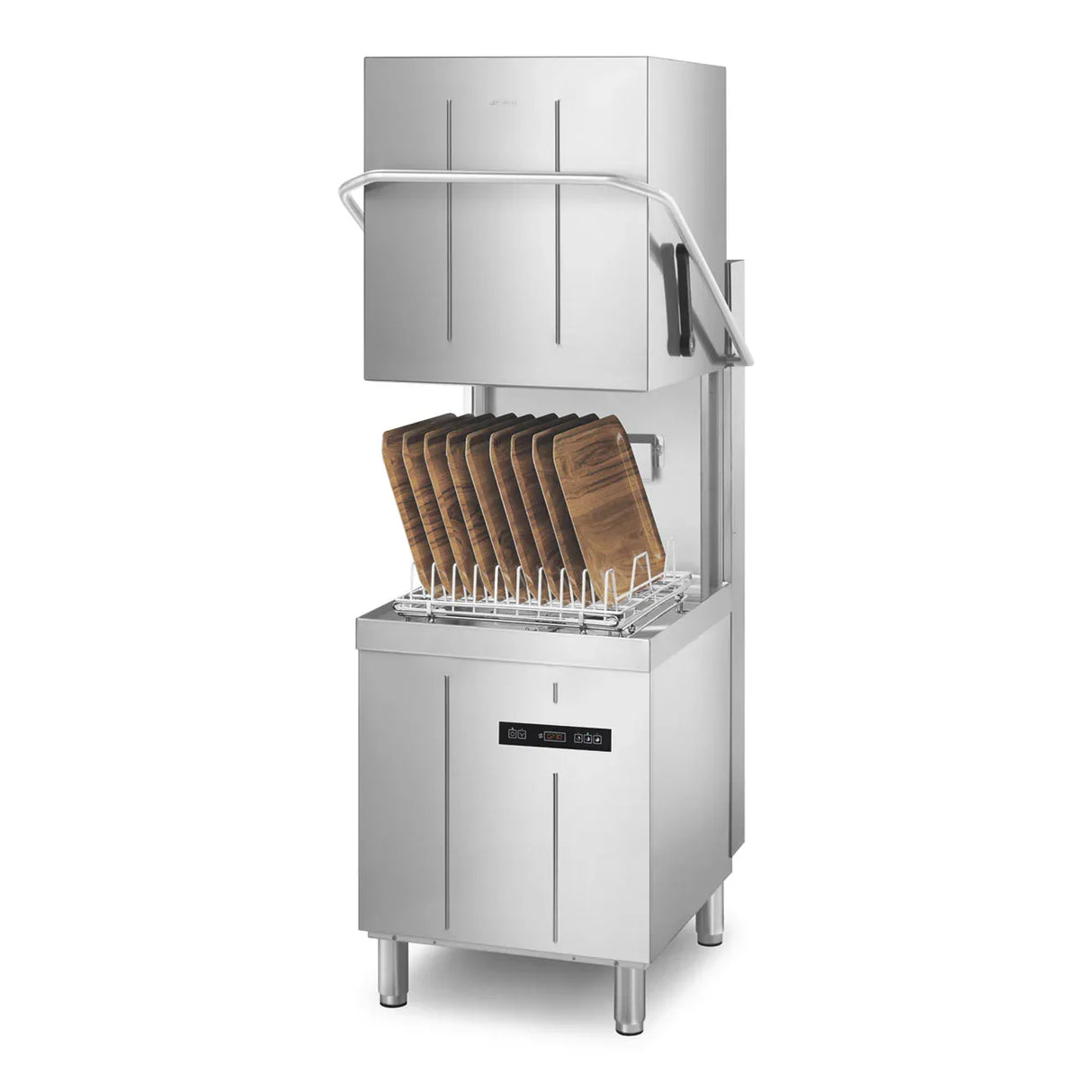 Smeg Ecoline range Hood Type Dishwasher with integral softener 500x500 SPH505SL - JD Catering Equipment Solutions Ltd