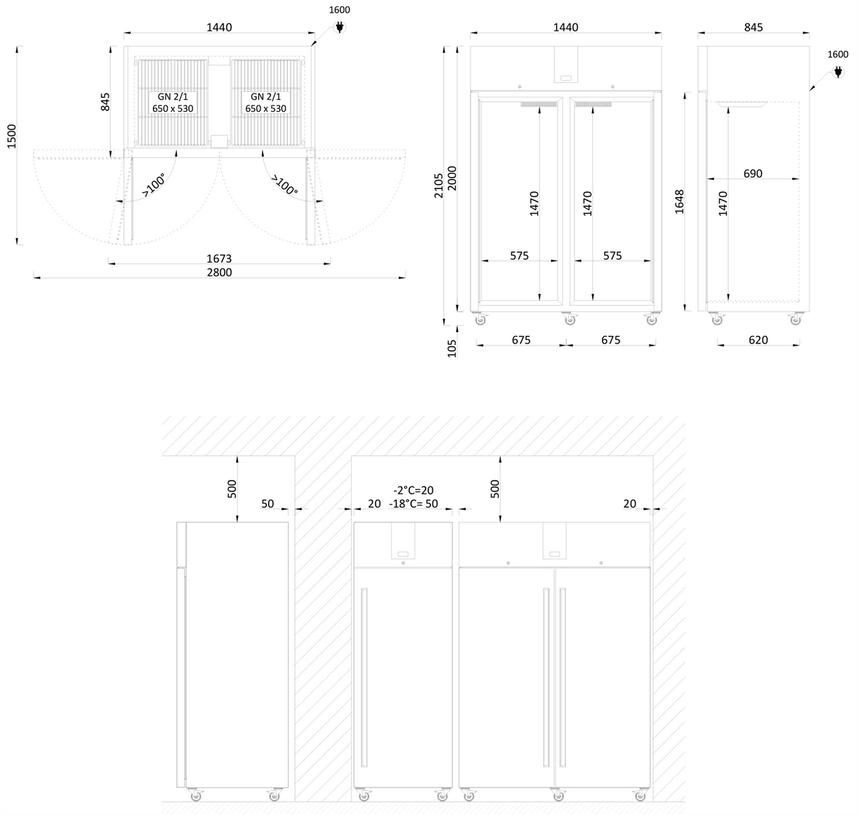 Smeg Professional Refrigeration Upright Double Door Fridge SPR14PDXR